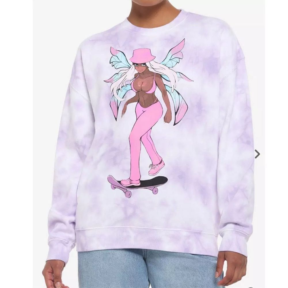 Hot Topic Fairy Skater Girl Tie-Dye Sweatshirt By Proper Gnar NWT Size Small